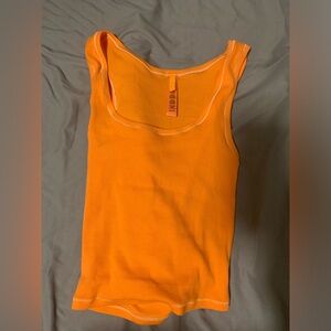 Skims Cotton Rib Legging Set - Orange/Apricot